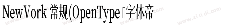NewVork 常规(OpenType 字体转换